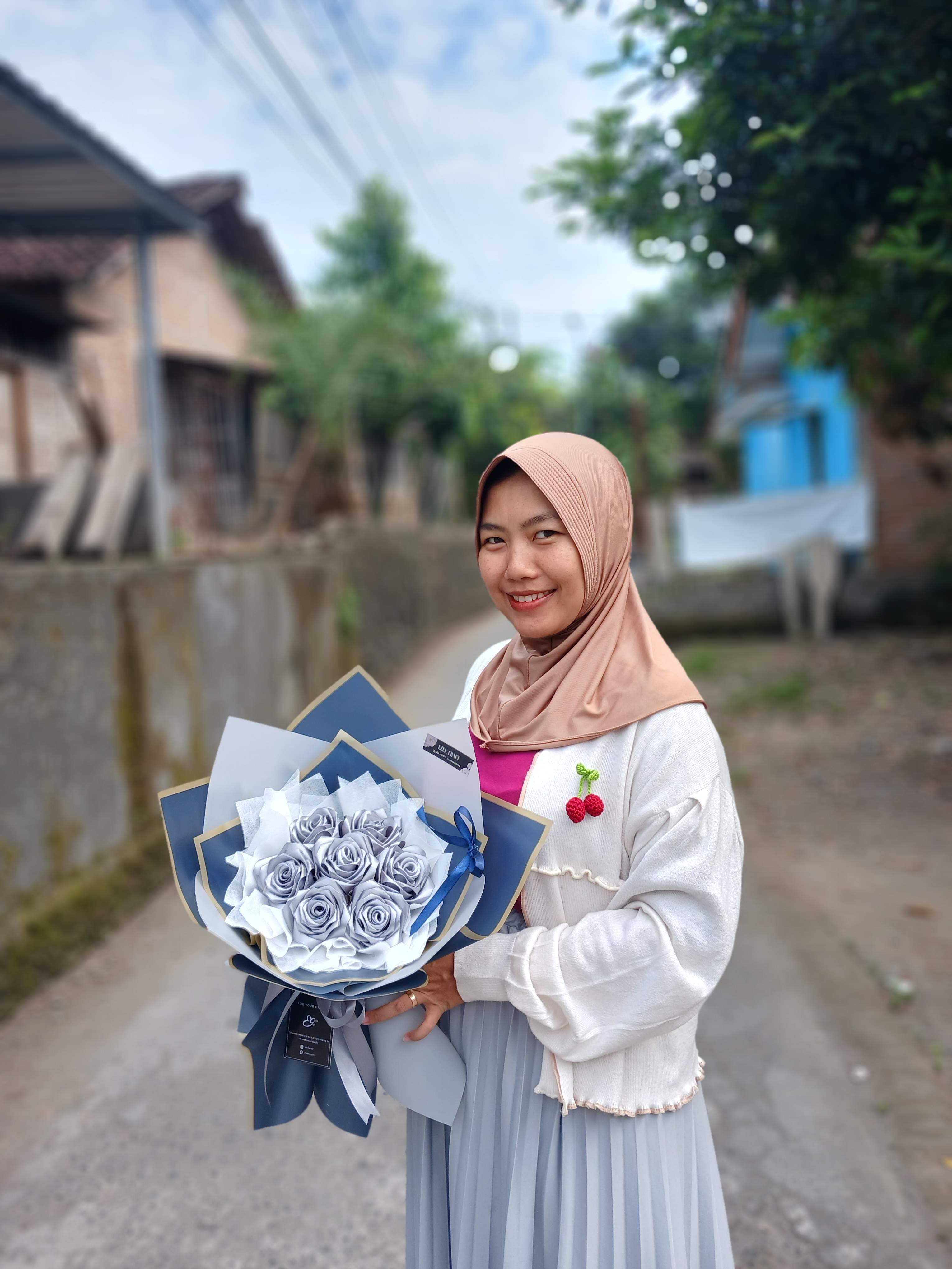 Buket bunga satin A